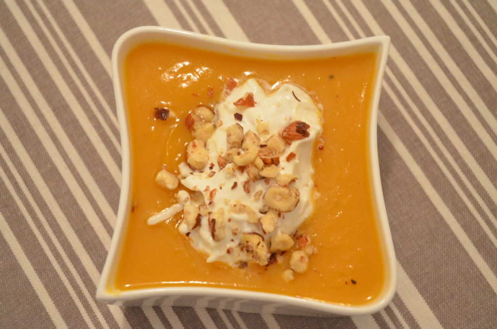 Velouté de butternut chantilly de parmesan